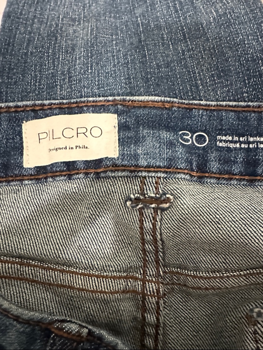 Anthropologie Pilcro Low Rise Flare wide leg Women's Jeans size 30 medium blue - Picture 7 of 9